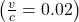 \left(\frac{v}{c}=0.02\right)