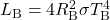 L_{\text{B}}=4R_{\text{B}}^2\sigma{T}_{\text{B}}^4