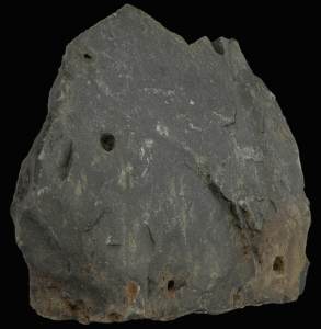 Basalt Interactive Model. Basalt is a very fine-grained, dark gray rock.