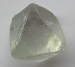 Fluorite demonstrating octahedral cleavage.