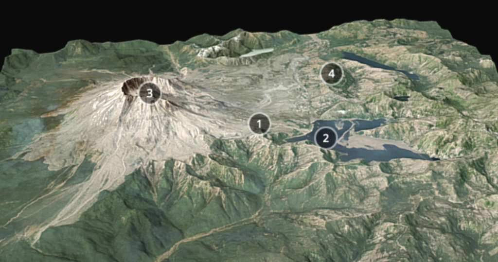 Interactive Model of Mt St. Helens Landscape