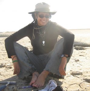 Dr. Charlene Estrada at the Salton Sea, California