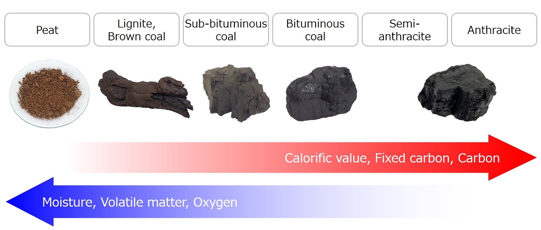 peat lignite bituminous anthracite