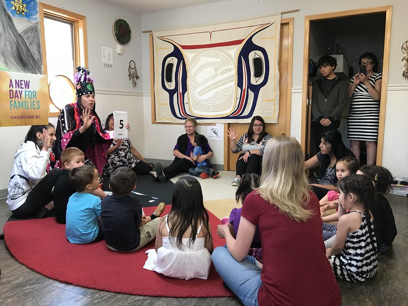 A group of children and adults in a circle at a Head Start program.