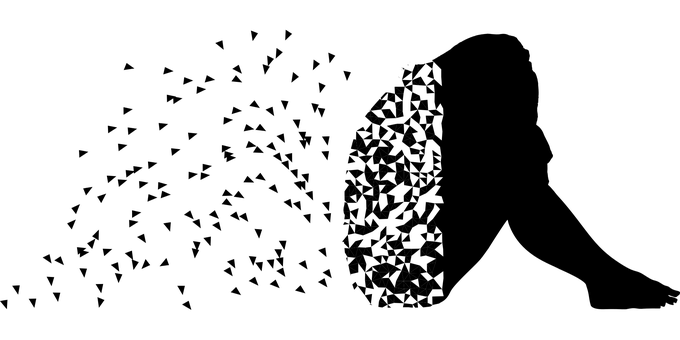 artistic image of women bent over