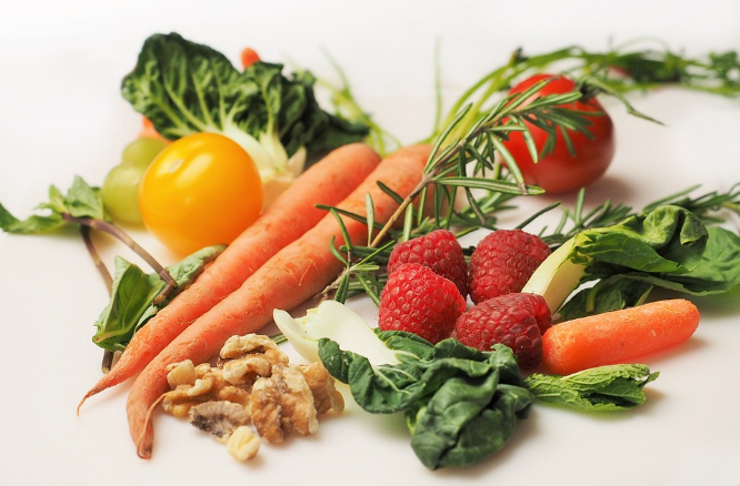 photo of fruits, vegetables and nuts