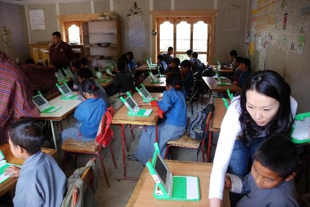 classroom with school age children and teacher