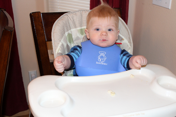 infant in high chair