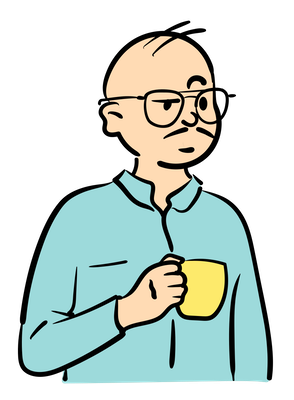 drawing of faculty member