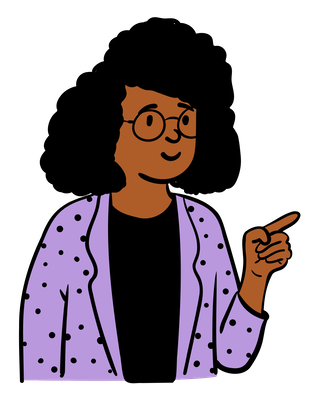 drawing of hip librarian