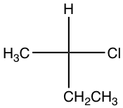 H (top), Cl (right), CH2CH3 (bottom), CH3 (left)