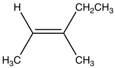 H (upper left), CH2CH3 (upper right), CH3 (lower right), & CH3 (lower right)