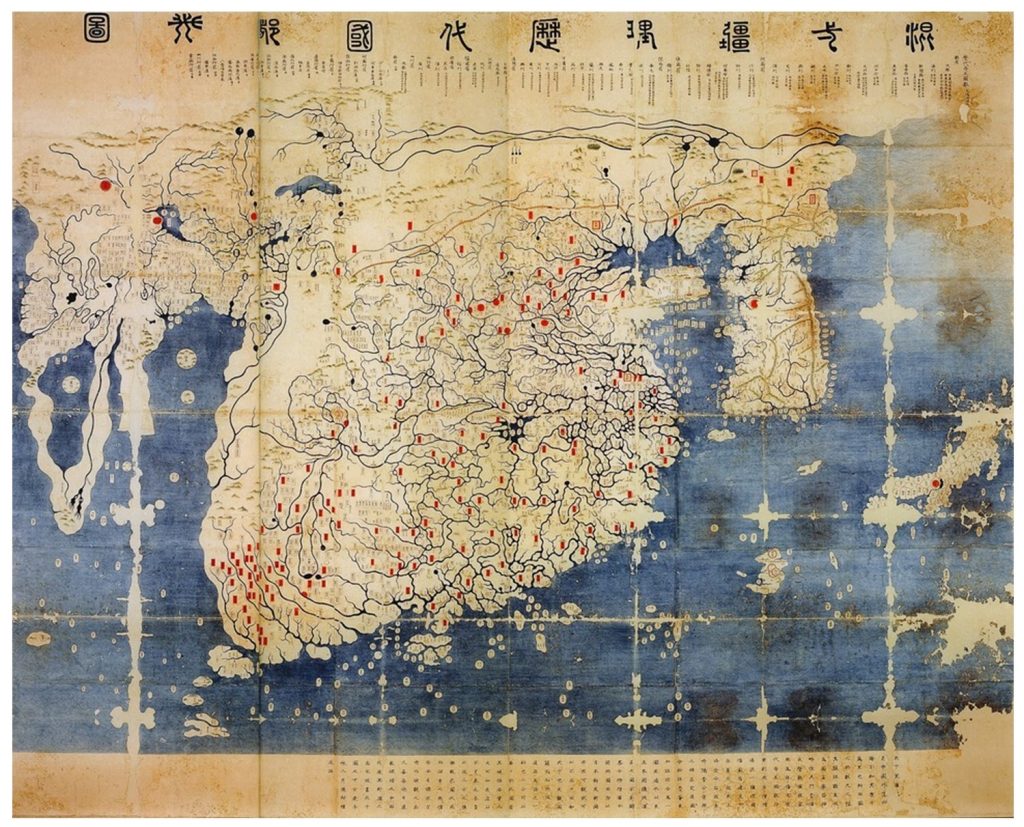 Historical map of China in 1402.