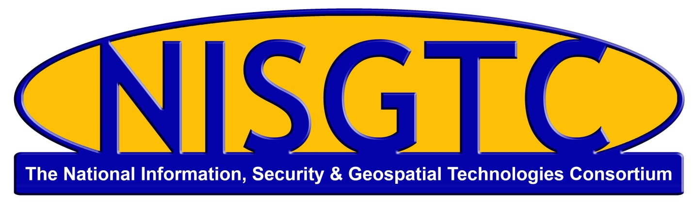 The National Information, Security & Geospatial Technologies Consortium logo.