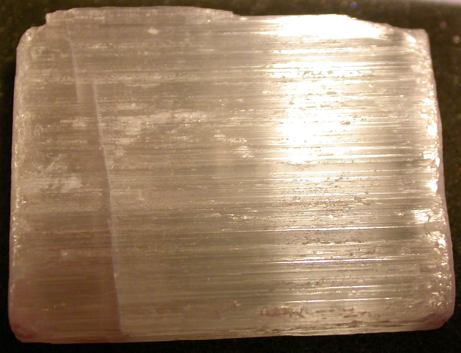 Selenite Gypsum demonstrating silky luster