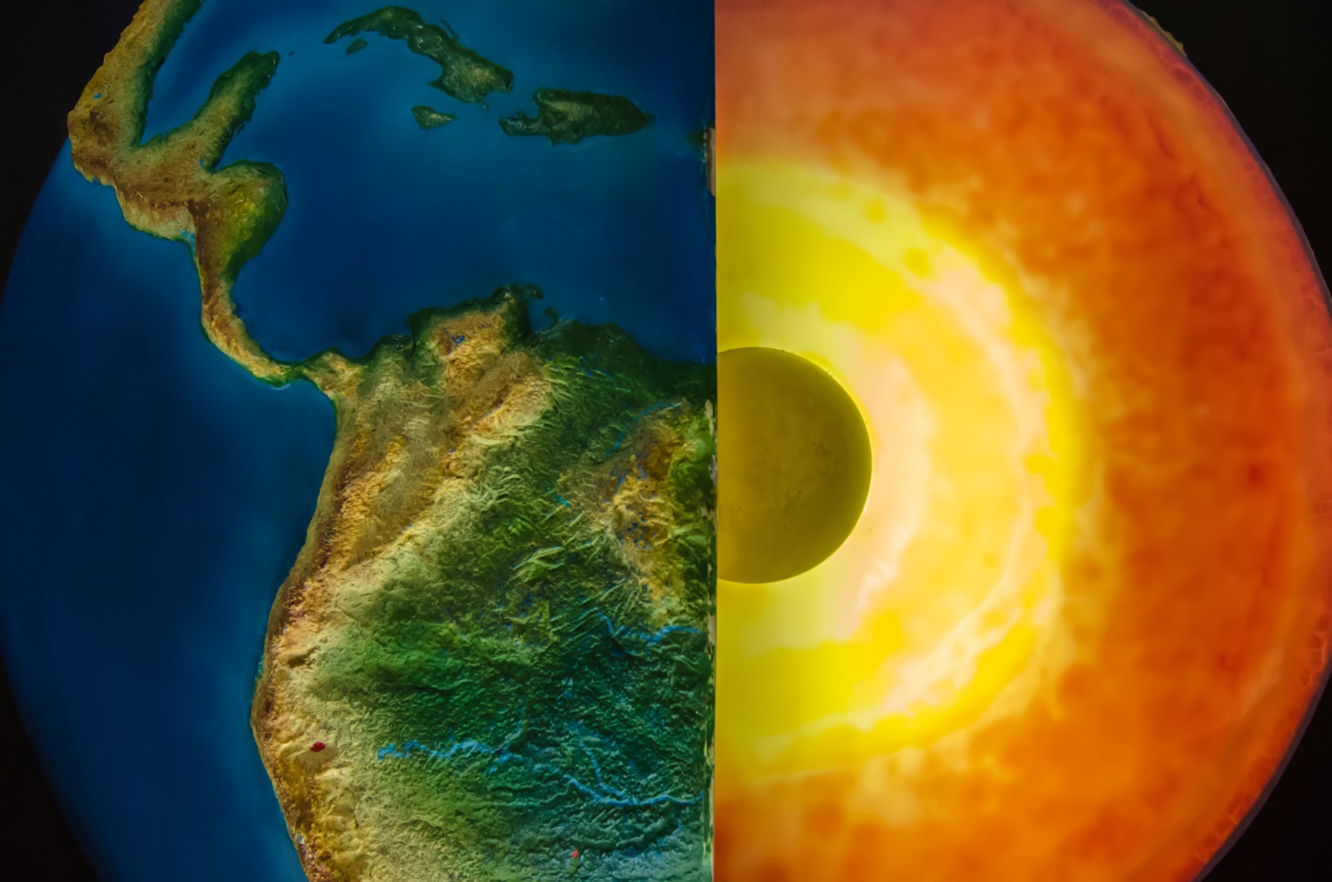 Cross-Section of Earth, focused on core