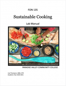 FON135 Sustainable Cooking Lab Manual book cover