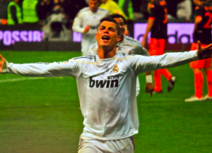 Photo of Cristiano Ronaldo. A famous Portuguese soccer player.