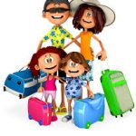 a family traveling