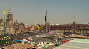El zócalo. Main Plaza in Mexico City.