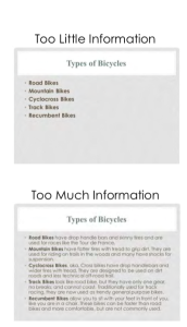 Image depicting too much information for readers