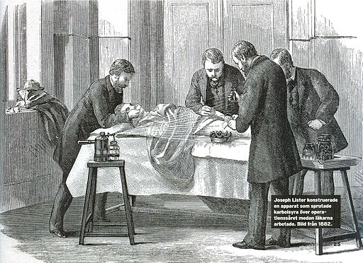 Dr. Joseph Lister in the operating roon