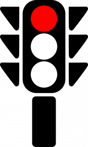 Graphic of a red traffic light