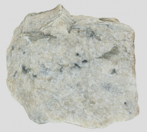 Marble Interactive Model. Marble is nonfoliated and crystalline with calcite, which often fizzes with acid.