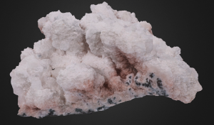 Cluster of white to transparent crystals