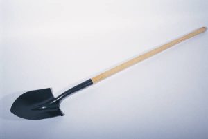 a shovel on a white background