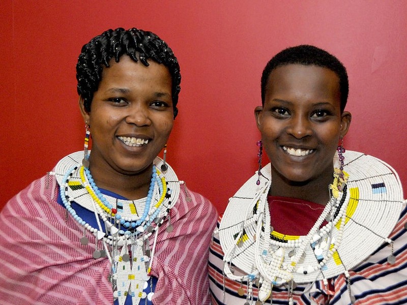 Two people in traditional african dress