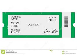 a sample concert ticket with no identifiable information