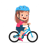 Little girl riding a bike