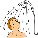 cartoon boy showers