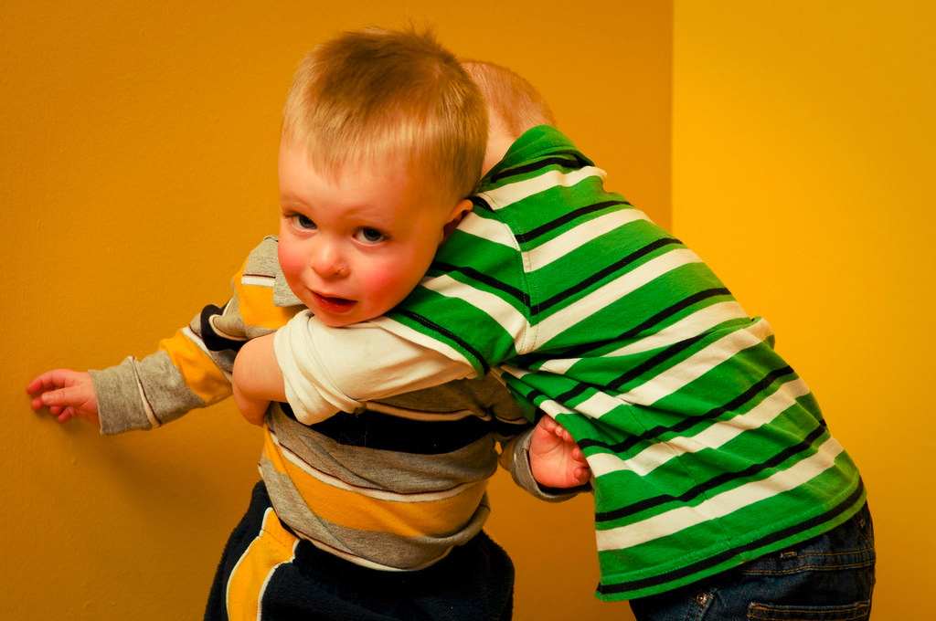 young children playfight