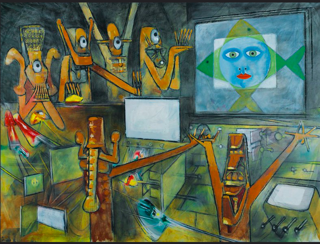 Innervision. A painting by Roberto Matta