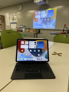 Image of an open iPad