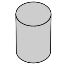 Solid form of a solid figure with a pair of circular, parallel bases and a round, smooth face between them.