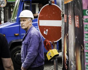 photo of a male construction worker on a construction site