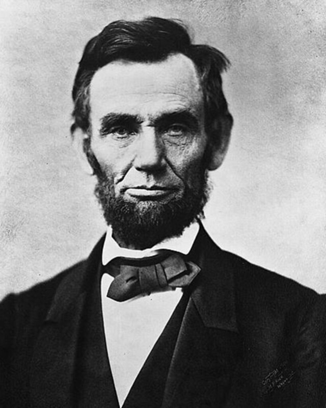 A photograph of President Abraham Lincoln.