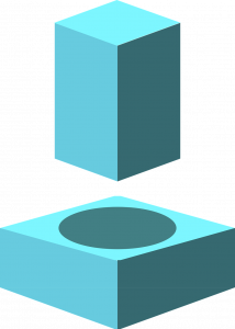 Mismatch: A rectangle block trying to fit into a space shaped like a circle