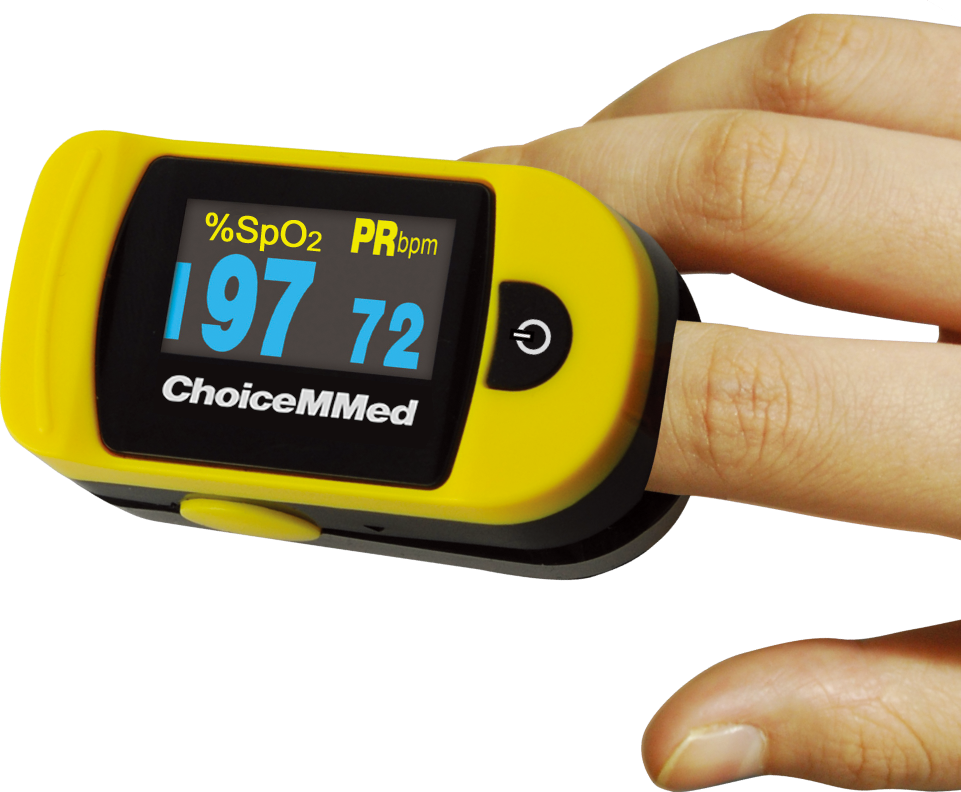 Photo of a portable pulse oximeter