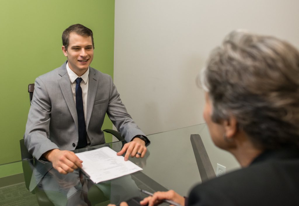 Photo showing two individuals engaged in a Simulated Interview