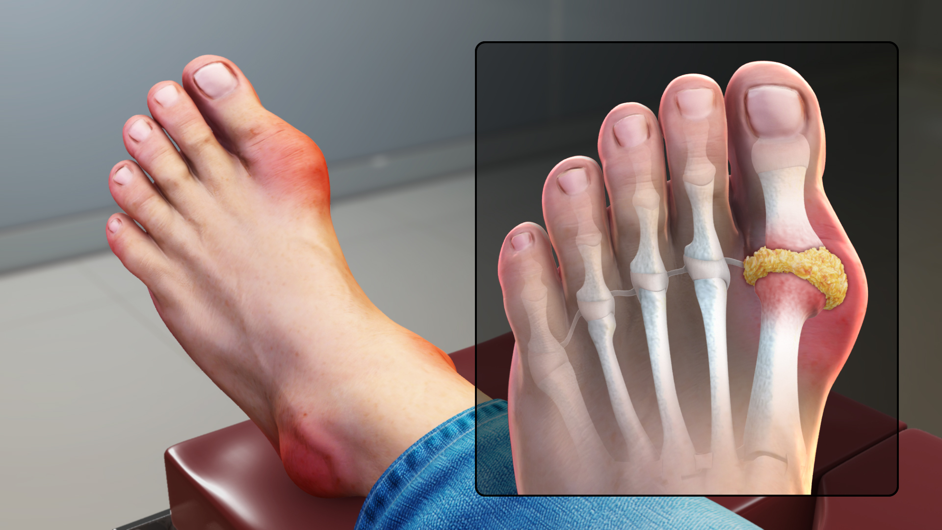 Image showing a foot with gout