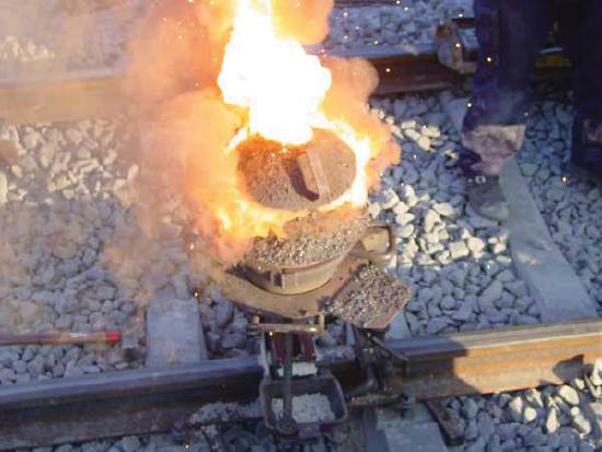Photo of a small clay pot with a thermite mixture