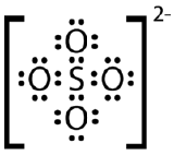 Lewis dot structure of the sulfate ion