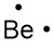 Electron dot diagram for Beryllium, with two valence electrons