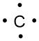 Electron dot diagram for carbon, with 4 valence electrons