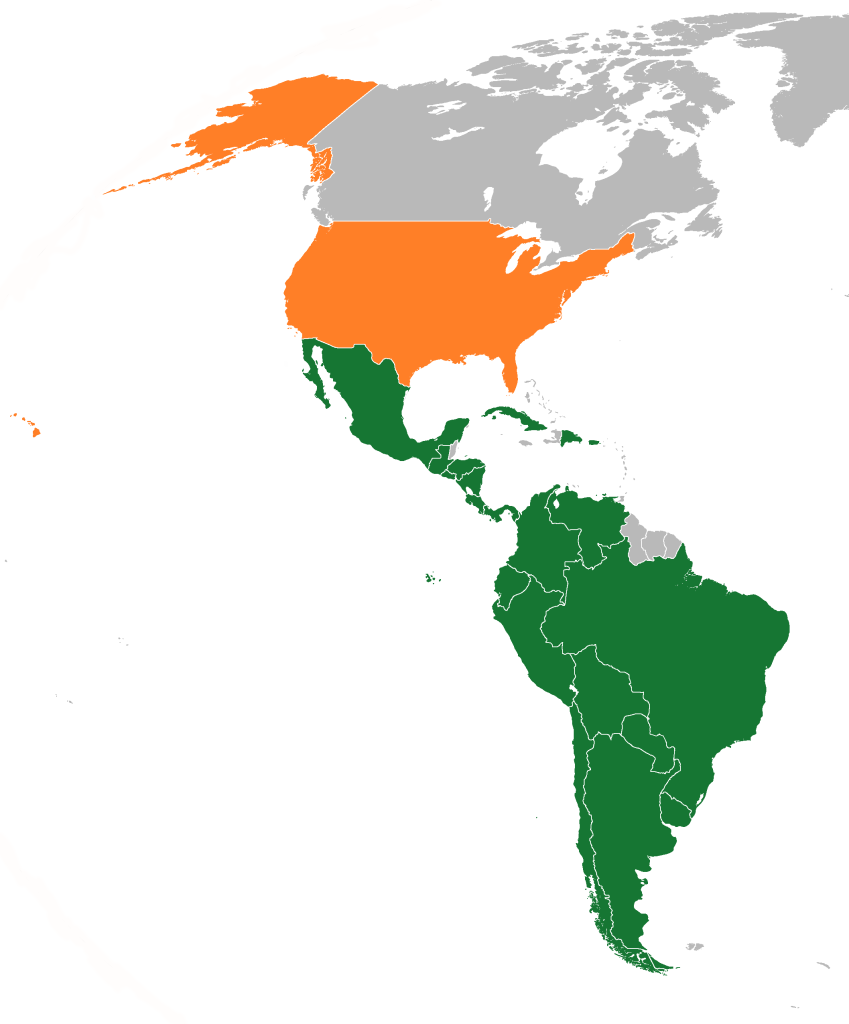 Latin American cultures (shaded in green in the map above) score similarly to Western cultures (shaded orange) on self-expression.