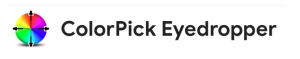 ColorPick Eyedropper logo with a colorful circle and bold text.